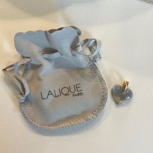 Gray Lalique heart pendant